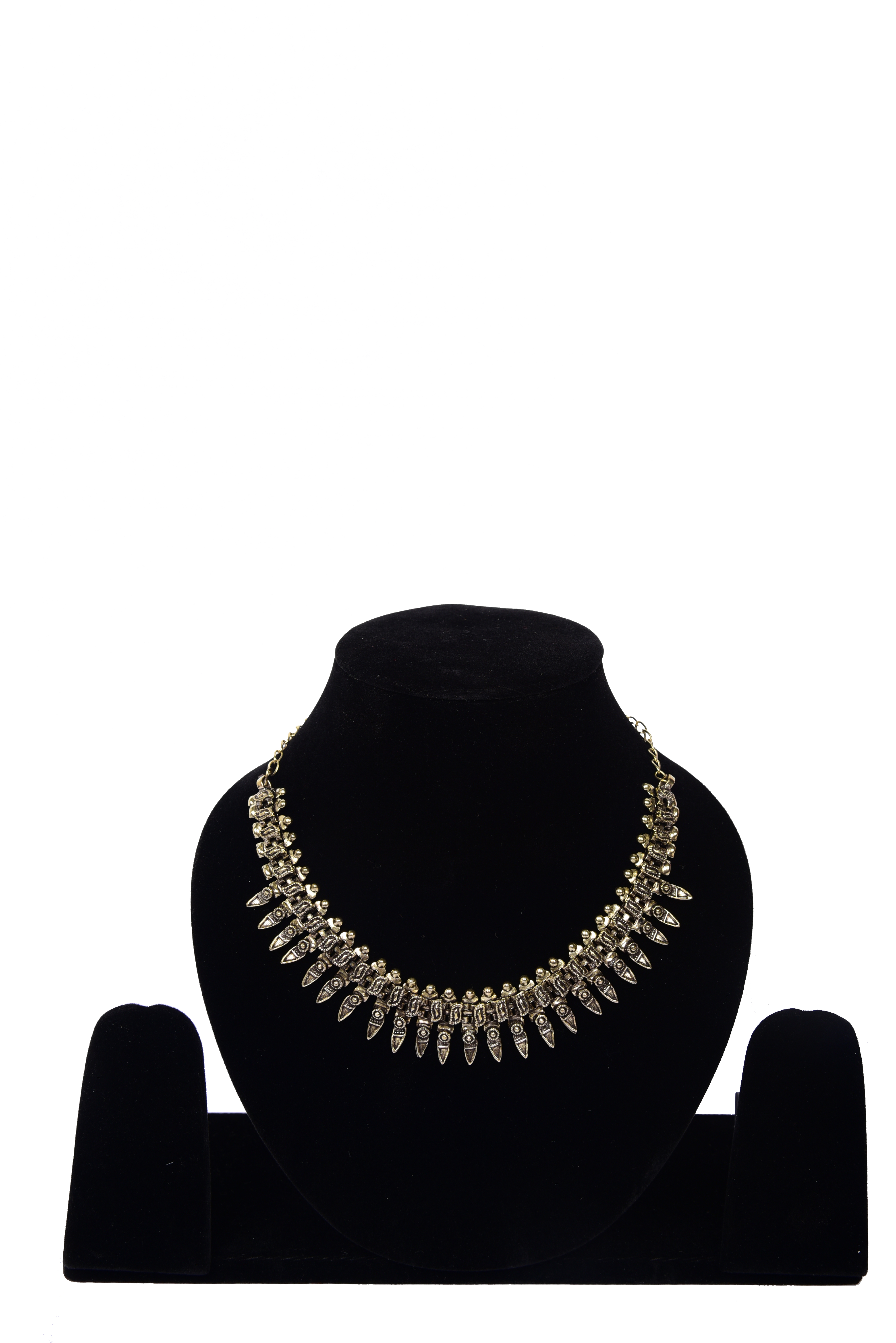 Infy Fashion Women’s Antique Gold Necklace | Traditional & Modern Wear Jewelry | Handcrafted Spike Motif Necklace for Festive & Daily Wear